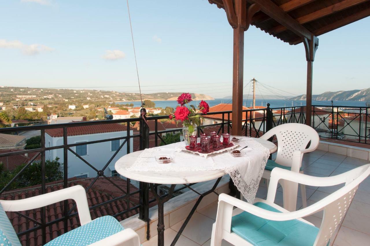 The House Of "Angelina", Magnificent View Of The Sea Lägenhet Methone Exteriör bild