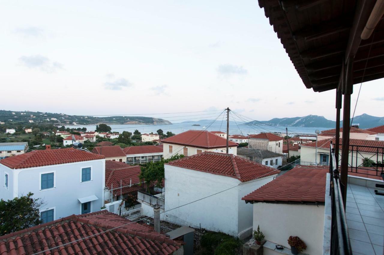 The House Of "Angelina", Magnificent View Of The Sea Lägenhet Methone Exteriör bild